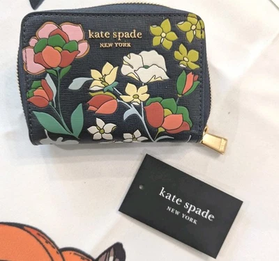 Blazer Morgan Cartera Floral Kate Spade Azul Flor Cama Repujado Nuevo con Etiquetas Foto 1 de 4