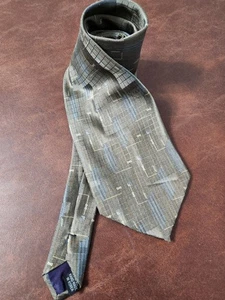 VTG Alexander Julian Colours Men's Stylish Gray W/Brown Handmade Silk Necktie - Picture 1 of 10
