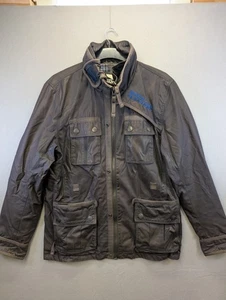 Superdry Jacket Mens 2XL Brown Motorcycle Wax Utility Cargo Heavy Lined XXL - Picture 1 of 9