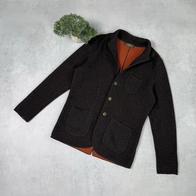 Cc Corneliani Collection Blazer Cardigan Wool Size 52 Brown Jacket - Image 1 of 4