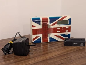 Pure One Mi DAB UKW Britische Flagge Tragbares Mini Radio Union Jack Blau Rot Weiß - Bild 1 von 9