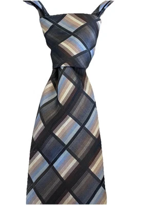 手工男式几何棕色/薄色 Stafford Essentials 领带 #829 — 第 1/4 张图片