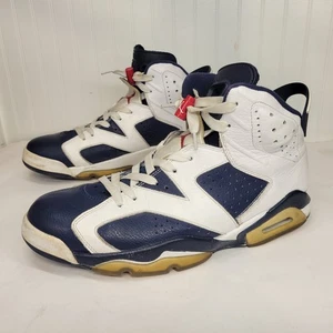 Nike Air Jordan 6 Retro Olympic 2012 Size 11.5 Navy Blue/White 384664-130 - Picture 1 of 18