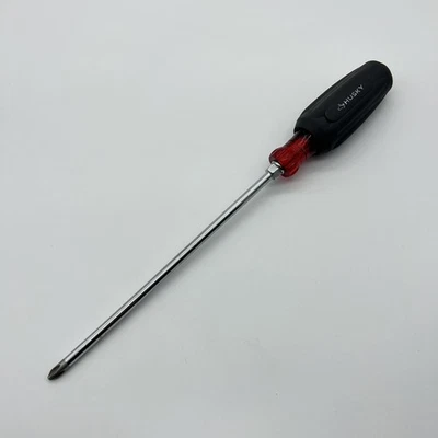 Husky Tools #2 Phillips Screwdriver 8” Long Shaft Soft Grip 544-62 Made In USA - Image 1 of 4