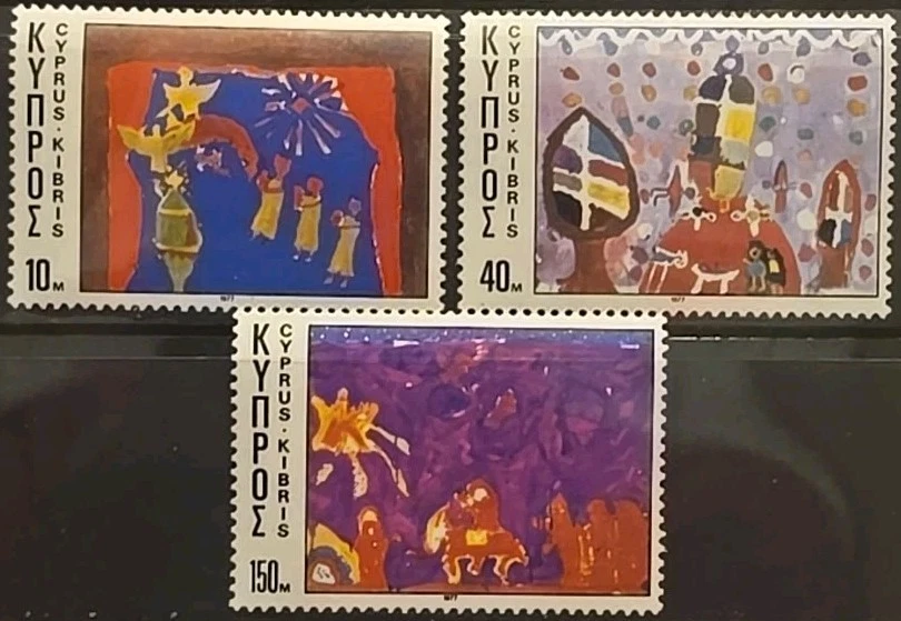 Cyprus Scott 490-492 Christmas 1977 VF MNH - Image 1 of 1