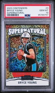 Contenders Bryce Young Supernatural Rookie RC #3 Panthers PSA 10 gemme 2023 - Foto 1 di 3