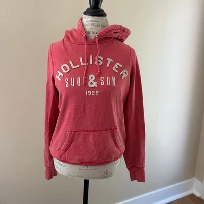Hollister Women's Coral "Surf & Sun" Hoodie Size L - Image 1 of 4