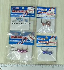 De colección Westrim Artesanía BOLAS ORNAMENTO Cantidad 4 Navidad 1985 Aurora Boreal Rayas - Imagen 1 de 8