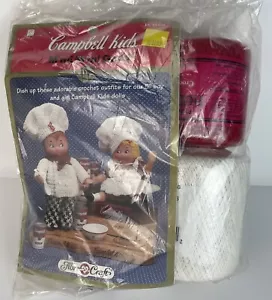 Vintage Campbell Soup Kids Crochet Kit Fibre Craft FCM450 Includes Thread - Picture 1 of 7