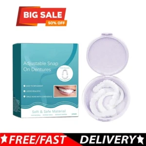 Adjustable Snap-On Dentures Moldable False Teeth for Confident Smile | Reusable - Picture 1 of 17