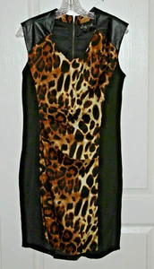  Alberto Makali Animal Print Sleeveless Knee Dress   Sz M  *563 - Picture 1 of 5