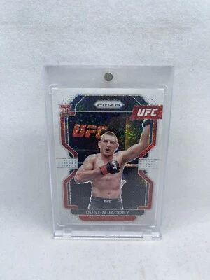 Dustin Jacoby 2021 Panini Prizm UFC #123 Rookie White Sparkle SSP /20 Card W/Mag - Image 1 of 2