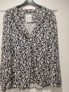 part two copenhagen Blouse Top Floral V Neck Relaxed Uk 8-10 Bust 40" 26" Long - Picture 1 of 11