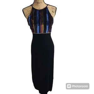 Betsy & Adam Prom Dress Womens SZ 4 Witchy Whimsygoth Velvet Y2K Vintage Grunge - Picture 1 of 6