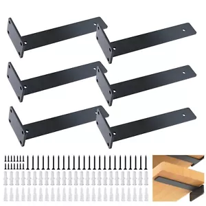 6X Heavy Duty Cast Iron Wall Mounted L Shaped Angle Shelf metal Bracket Supports - Picture 1 of 14