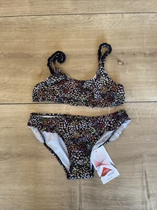 Neu Zara Mädchen Bikini Badeanzug Bademode Zweiteiler 152 134/140 Schwarz Blumen - Bild 1 von 10