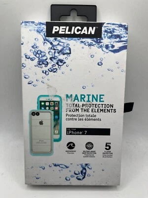 Pelican capa marinha impermeável para iPhone 7, iPhone 8 e iPhone se2020 azul-petróleo transparente - Imagem 1 de 4