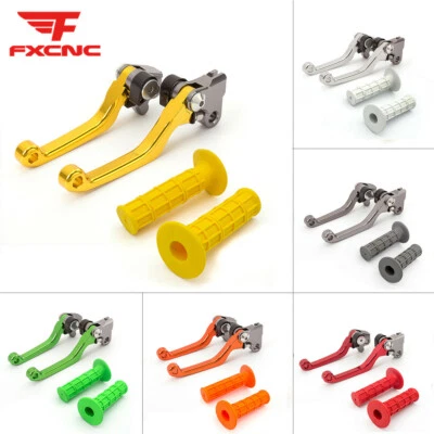 For Suzuki RM85 2005-2019 RM125 RM250 2004-2008 Brake Clutch Levers Handle Grips - Image 1 of 4