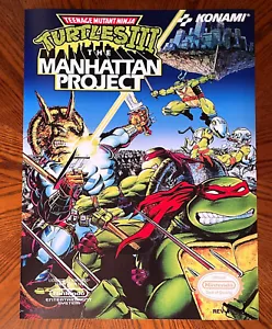 Teenage Mutant Ninja Turtles III : The Manhattan Project TMNT 3 NES 24" POSTER - Picture 1 of 1