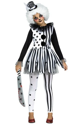 Brand New Killer Clown Girl Freakshow Child Costume - Image 1 of 2