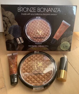 NAPOLEON Perdis Bronze Bonanza 3-pc Bronzing Compact Lip - Gloss - Brush NIB - Picture 1 of 6