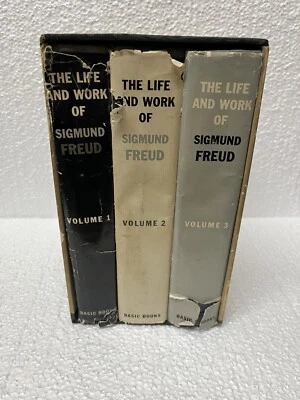 The Life and Work of Sigmund Freud Vol I-3 by Ernest Jones 1953-57, HCDJs 1st ED Foto 1 de 4
