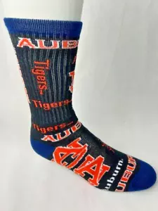 Calcetines de tripulación de extremo a extremo Auburn Tigers grandes negros - Imagen 1 de 2