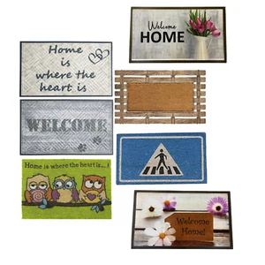 Door Mat Doormats Non Slip Natural Coir Welcome Indoor Outdoor Home Backdoor Mat - Picture 1 of 18