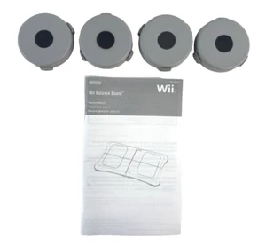 Nintendo Wii Fit Balance Board Replacement Feet RVL-025 Set Of 4 w/ Manual - Picture 1 of 4