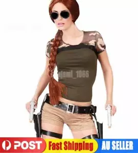 Lara Croft Style Thigh Holster Black Holsters Belt Tomb Raider Cowboy Cowgirl - Picture 1 of 6