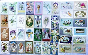 Large Lot of 40 Vintage Embossed Easter Postcards ~ Chicks, Angels, Floral, Eggs - Picture 1 of 15