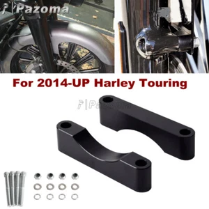 2X Black 21" Front Fender Spacers For Harley Touring Electra Street Glide '14-Up - Picture 1 of 12