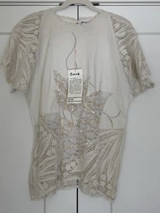 Camisa vintage de ganchillo a mano Lim’s lentejuelas grandes - Imagen 1 de 6