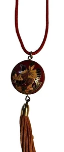 Collana uccellino cloisonne vintage arte - Foto 1 di 8
