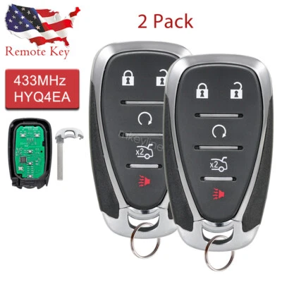 2 llaveros remotos inteligentes sin llave para Chevy Malibu Camaro Cruze 2016 2017 2018 2019 Foto 1 de 4