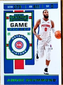 2019-20 Panini Contenders Game Ticket Green #5 Andre Drummond - Pistons - Picture 1 of 2