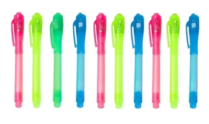 12 Stück Zauberstifte mit UV Licht unsichtbar schreiben Tombola Schulbed - Bild 1 von 4