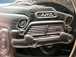 1-OZ. RARE 1950'S AMC PICKUP TRUCK SILVER COIN U.S. EAGLE BULLION .999 + GOLD - Picture 1 of 11