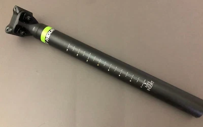 New Kalloy SP620 Seatpost 31.6mm 350mm Black w Rocky Mountain Green Logo - Image 1 of 2