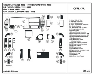 Dash Trim Kit for CHEVROLET TAHOE SUBURBAN YUKON 1995-1999 in California Walnut - Picture 1 of 4
