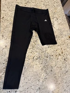 Adidas Techfit One Leg Tights Compression Pants Men's XL BLACK - Picture 1 of 3