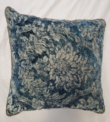 Pottery Barn Claudine Printed Velvet Pillow Set 24x24 - Cover NWT & Insert - Image 1 of 4
