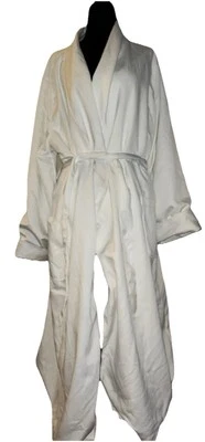 Gilligan O’malley XXL Poliéster/Algodón Manga Larga Blanco Bata con Cinturón Foto 1 de 4
