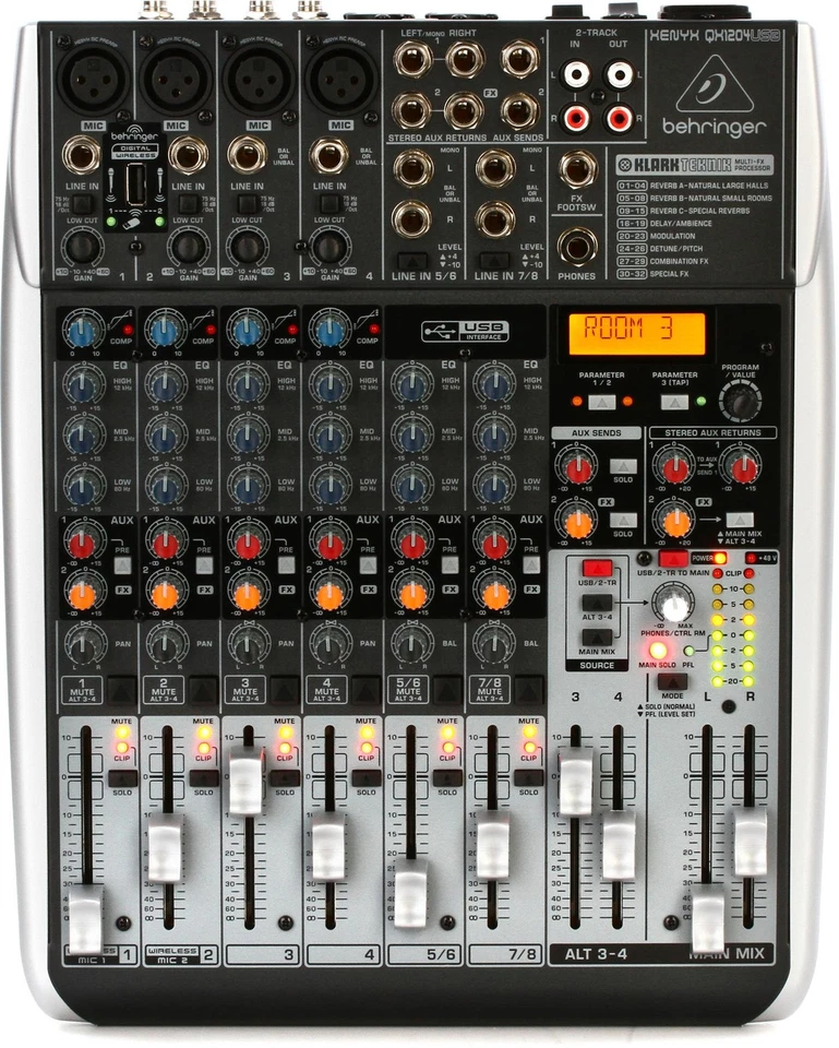 Behringer Xenyx QX1204USB Mixer with USB and Effects - Image 1 of 4