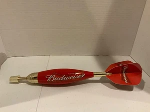 Budweiser Draft Dart Bier Zapfhahn Griff 13 Zoll Black Man Cave Darts Original - Bild 1 von 4