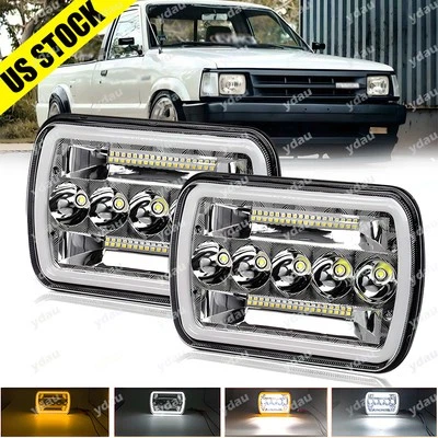 Faros LED haz alto/bajo para camioneta Mazda B2000 B2200 B2600 RX-7 GLC 2 piezas 7x6" Foto 1 de 4