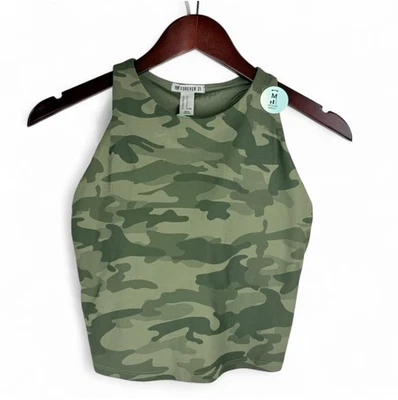 Camiseta sin mangas para mujer camuflada recortada entrenamiento ejercicio yoga correr mediana nueva con etiquetas Foto 1 de 4