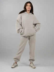 Comfrt Minimalist Hoodie and Sweatpants Set in Cement - Size M Unisex - Picture 1 of 6