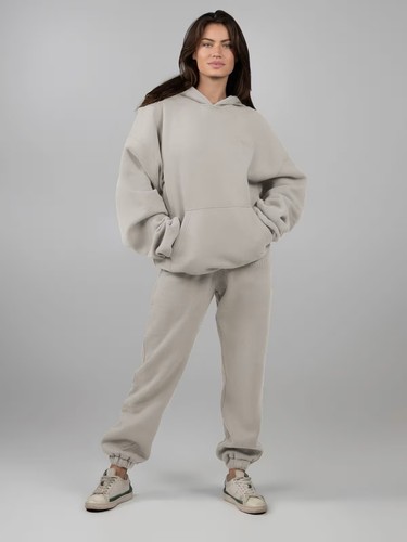 OFF WHITE Set Felpa e Felpa Comfrt Minimalist in Cemento Taglia M Unisex