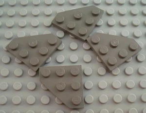 LEGO Lot of 4 Dark Gray 3x3 Corner Plate Pieces - Picture 1 of 1